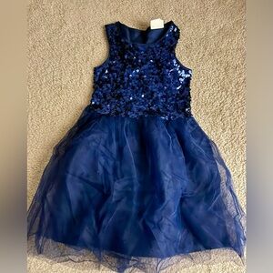 Crazy 8 Navy Sequin Kids Dress